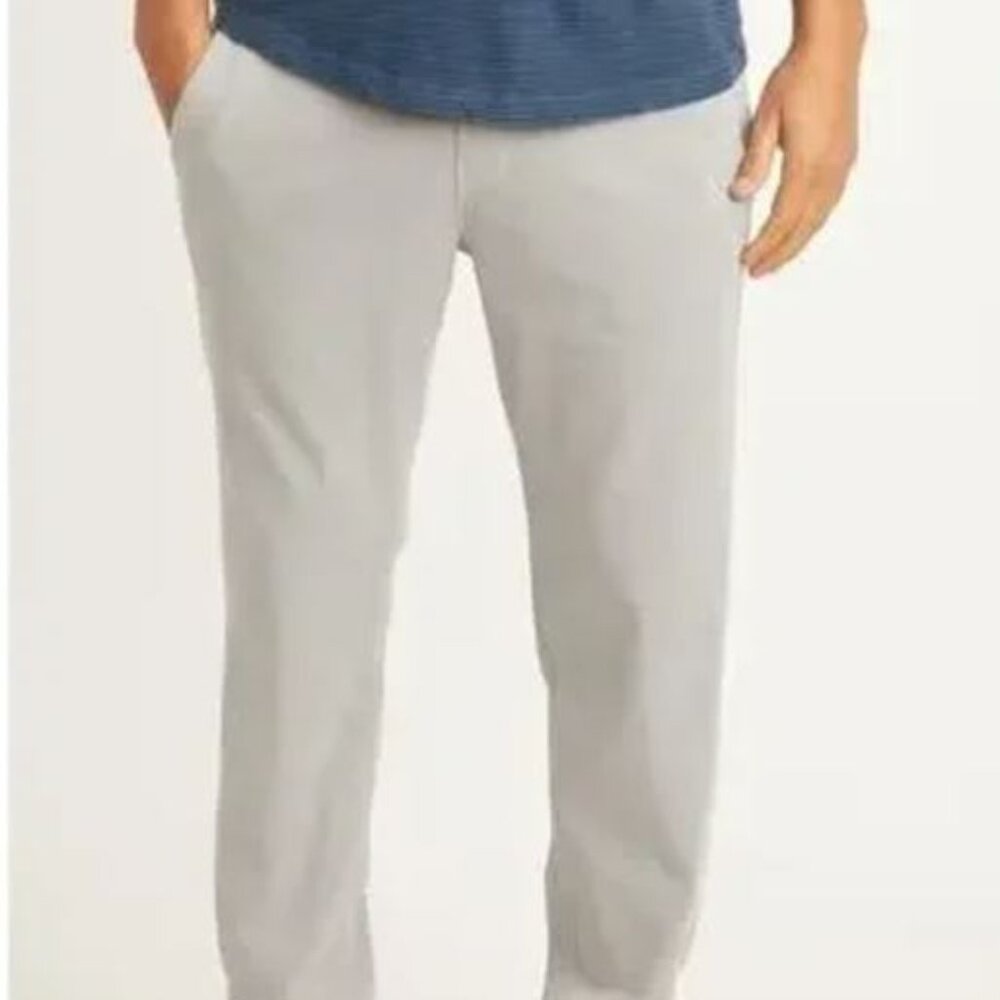 Marine Layer Saturday Jogger Pants Drawstring Waist Slim Fit Light Grey NWT L